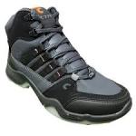 Anti slip Waterproof Ctr Trekking shoes in action Snow trekking ( Black-Red) Rub-50