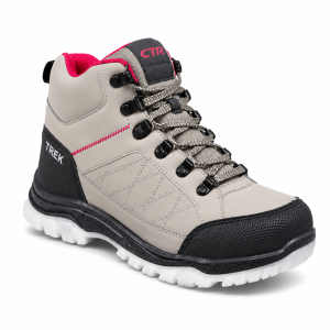 CTR Trek 20 Water-Resistant High Ankle Anti-Skid Hiking Shoes | Lightweight Unisex Trekking Shoes | Camal
