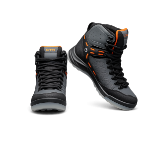 CTR Sherpa 2 Outdoor Trekking Boots | Water-Resistant High Ankle Hiking Shoes | Anti-Slip Grip | Cement